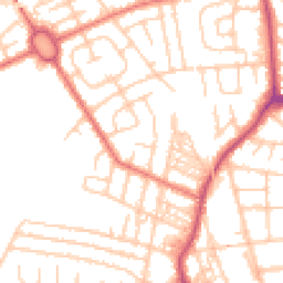 Daytime road noise heatmap for M21 9NF