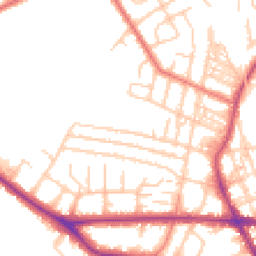 Daytime road noise heatmap for M21 9NP