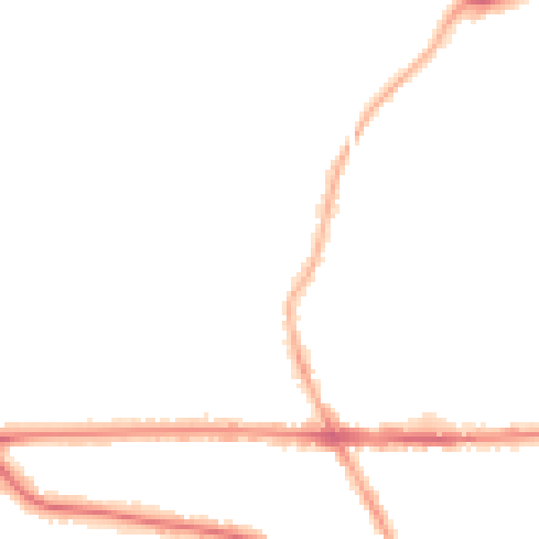 Night-time road noise heatmap for M21 9QB