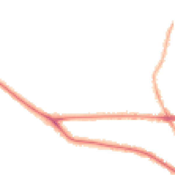 Night-time road noise heatmap for M21 9WD