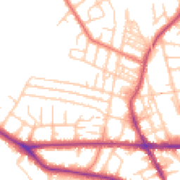 Daytime road noise heatmap for M21 9WP