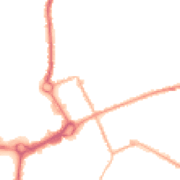 Night-time road noise heatmap for M24 1AT