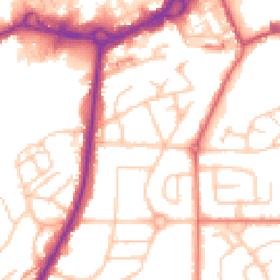 Daytime road noise heatmap for M24 1DY