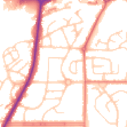 Daytime road noise heatmap for M24 1EA