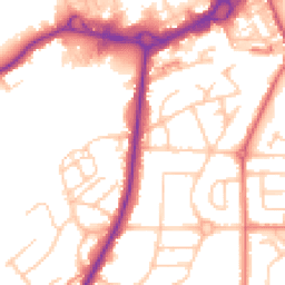 Daytime road noise heatmap for M24 1EE