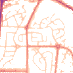 Daytime road noise heatmap for M24 1EG