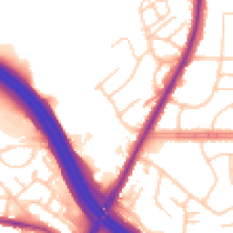 Daytime road noise heatmap for M24 1NJ