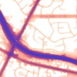 Daytime road noise heatmap for M24 1NU
