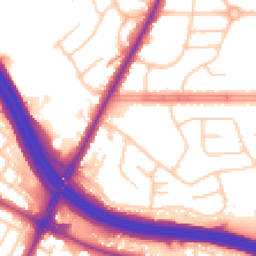 Daytime road noise heatmap for M24 1WY