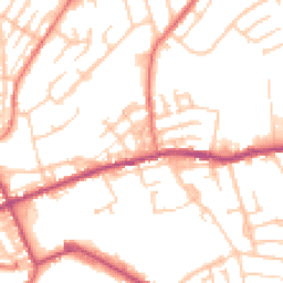 Daytime road noise heatmap for M24 2JQ