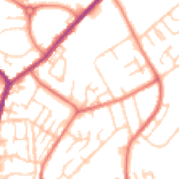 Daytime road noise heatmap for M24 2NG
