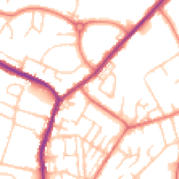 Daytime road noise heatmap for M24 2ZA