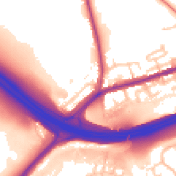 Daytime road noise heatmap for M24 4GX