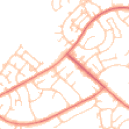 Daytime road noise heatmap for M24 4HY