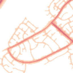 Daytime road noise heatmap for M24 4JP