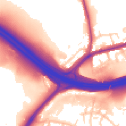 Daytime road noise heatmap for M24 4QT