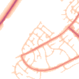 Daytime road noise heatmap for M24 4QY