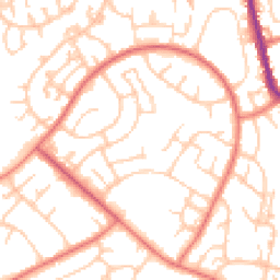 Daytime road noise heatmap for M24 5BE