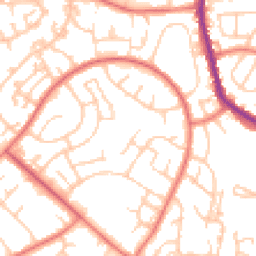 Daytime road noise heatmap for M24 5BH