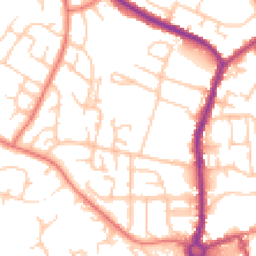 Daytime road noise heatmap for M24 5DQ