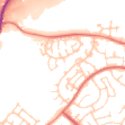 Daytime road noise heatmap for M24 5JJ