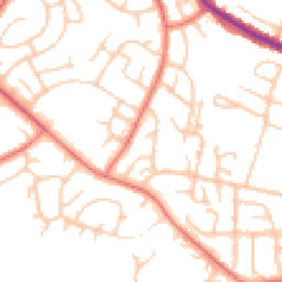 Daytime road noise heatmap for M24 5QD