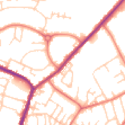 Daytime road noise heatmap for M24 6EY