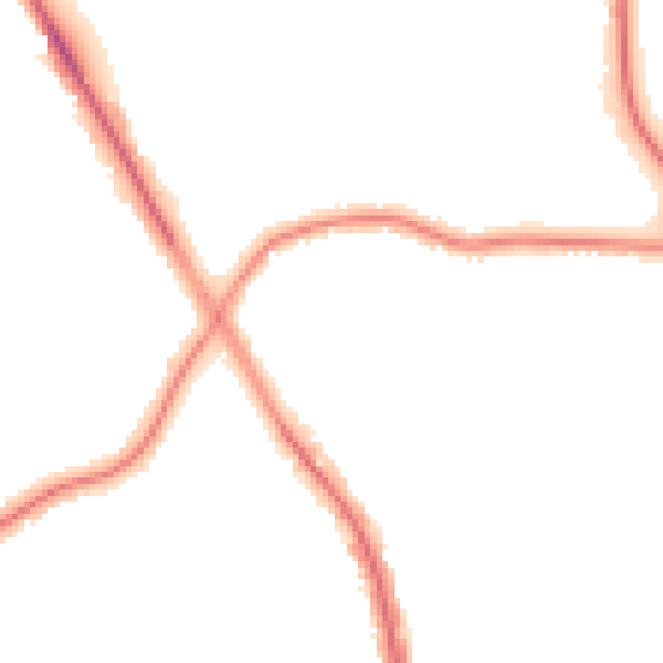 Night-time road noise heatmap for M25 0AD