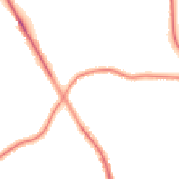 Night-time road noise heatmap for M25 0AE