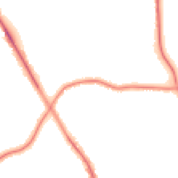 Night-time road noise heatmap for M25 0AF