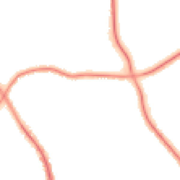 Night-time road noise heatmap for M25 0AG