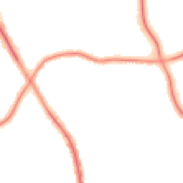 Night-time road noise heatmap for M25 0AN