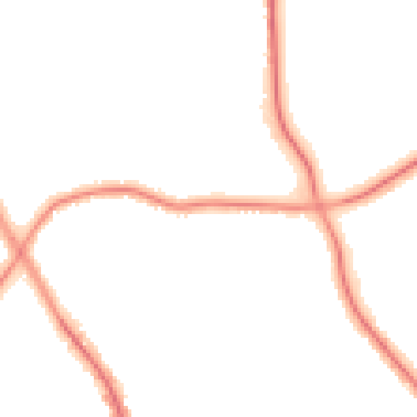 Night-time road noise heatmap for M25 0AQ