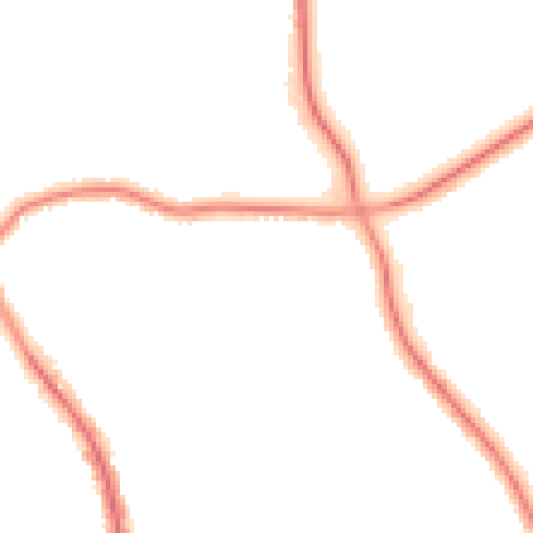 Night-time road noise heatmap for M25 0AR