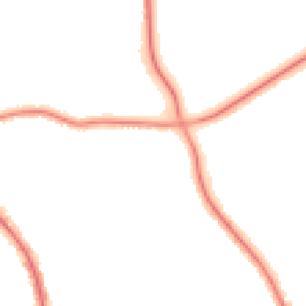 Night-time road noise heatmap for M25 0AS