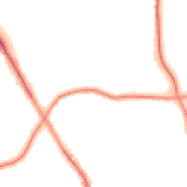 Night-time road noise heatmap for M25 0AY