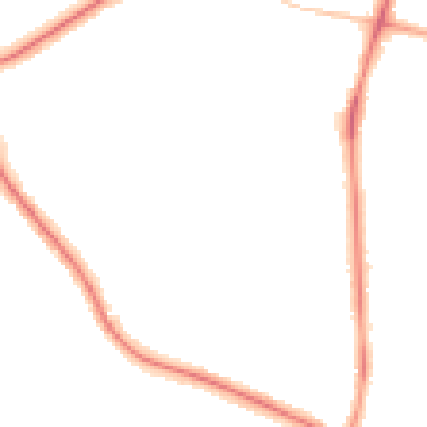 Night-time road noise heatmap for M25 0EB