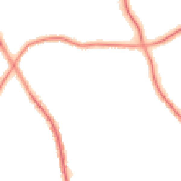 Night-time road noise heatmap for M25 0HZ