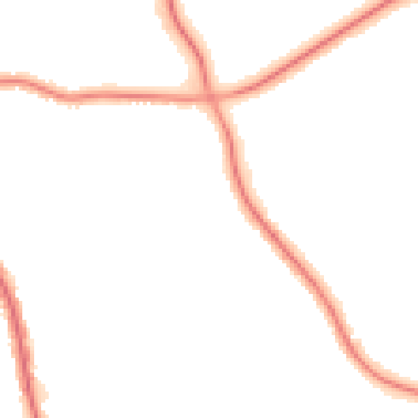 Night-time road noise heatmap for M25 0JF