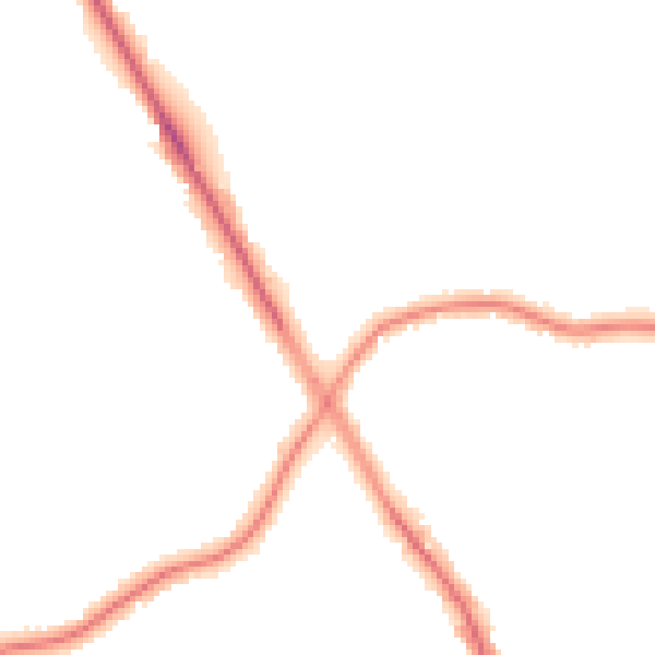 Night-time road noise heatmap for M25 0NL