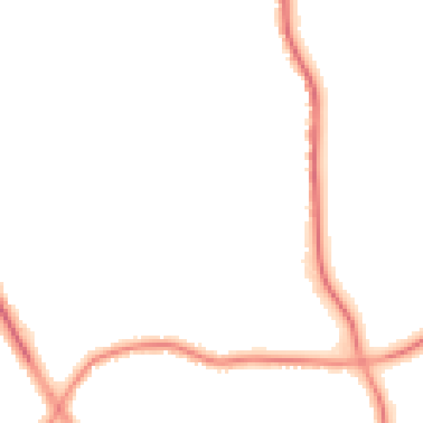 Night-time road noise heatmap for M25 1DL