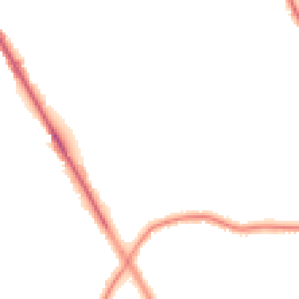 Night-time road noise heatmap for M25 1EA