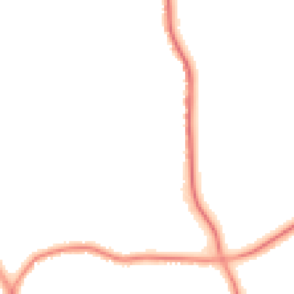 Night-time road noise heatmap for M25 1EX