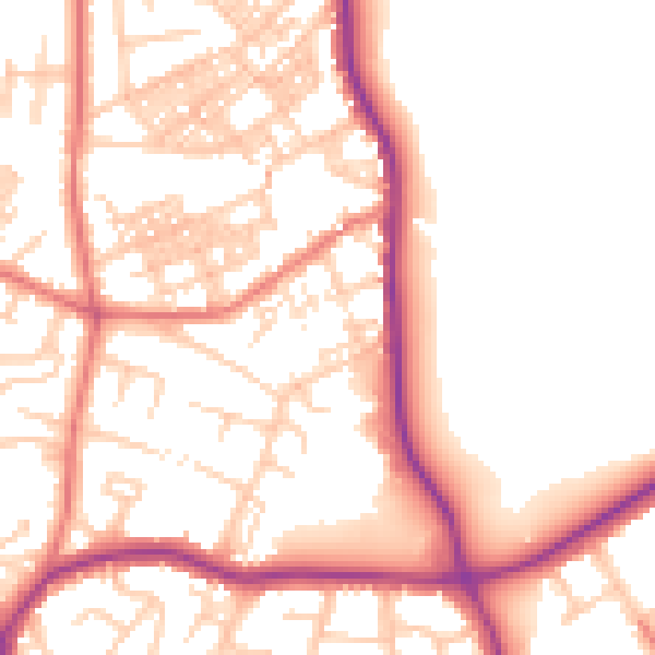 Daytime road noise heatmap for M25 1FU