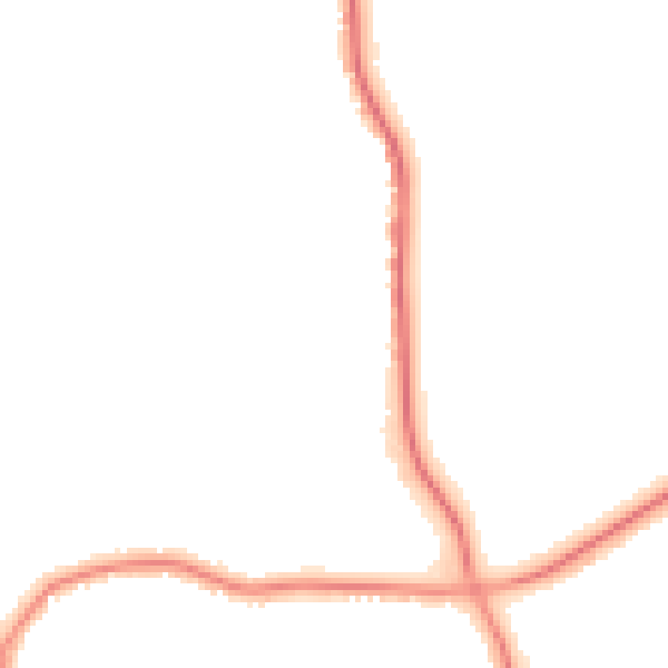 Night-time road noise heatmap for M25 1FU