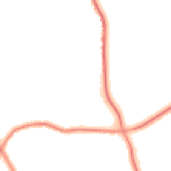 Night-time road noise heatmap for M25 1GP