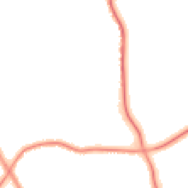Night-time road noise heatmap for M25 1NU