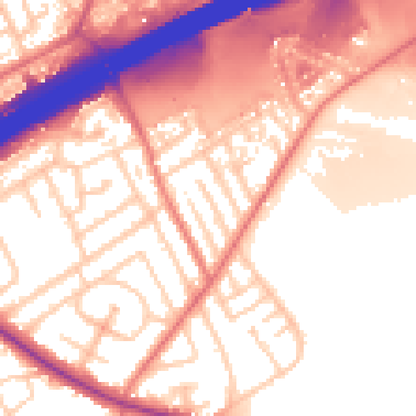 Daytime road noise heatmap for M25 2GG