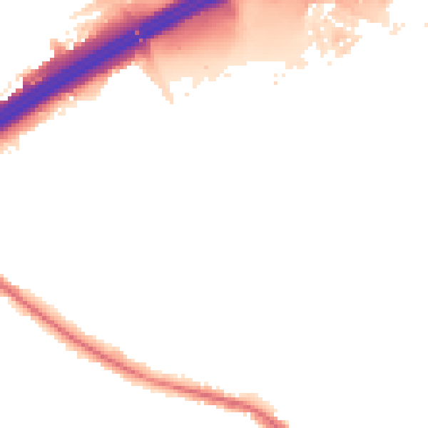 Night-time road noise heatmap for M25 2GP