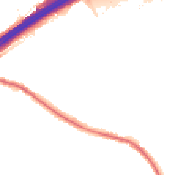 Night-time road noise heatmap for M25 2NW